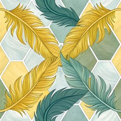 seamless background with feathers