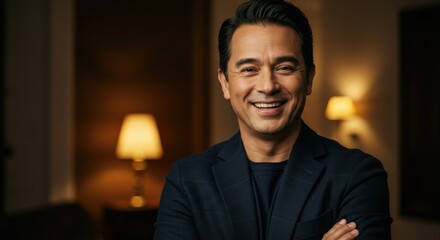 Obraz premium Smiling Asian Businessman Portrait