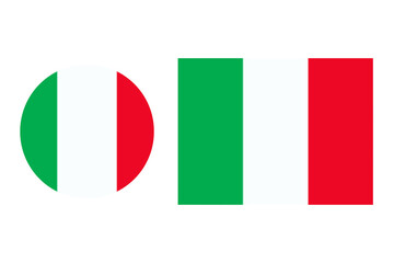 italy flag icon. Italy flag badge. Italy flags set. Set of Italy flag