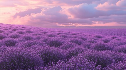 Lavender Sunset: Serene Purple Landscape