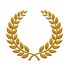 Vector gold laurel wreath.Laurel wreath with golden ribbon isolated on transparent background, PNG   write 49 keyowrds with cammas


