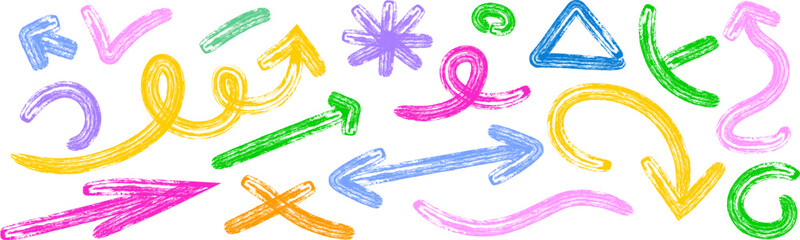 A bold set of organic grunge shapes featuring curved lines, dots, and geometric elements in Memphis style. Includes swirled brush strokes, both curly and straight lines.