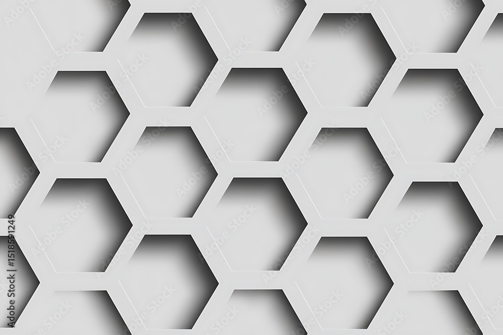 Poster hexagonal structure creates a geometric pattern