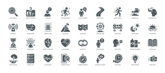 collection symbolic icons lack purpose direction life