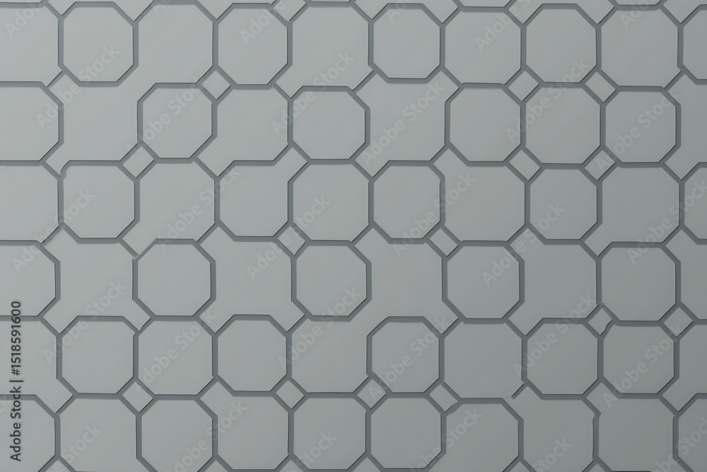Poster interlocking octagons with squares pattern design