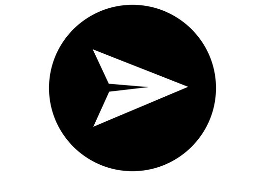 send message icon over transparent background