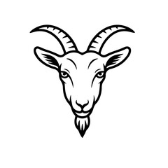 goat on white background