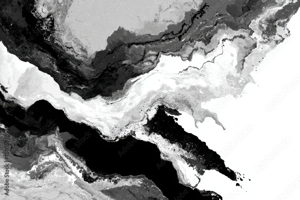 Poster monochrome marble abstract painting background, blending light and dark tones creating a textured st