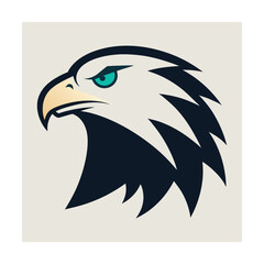 Majestic eagle head profile strong bird of prey