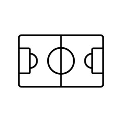 foodball soccer field icon vector illustration, symbol, design logo template pictogram, for ui or ux isolated on white for mobile app, editable