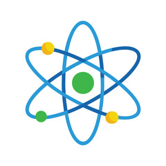 atom symbol on white background