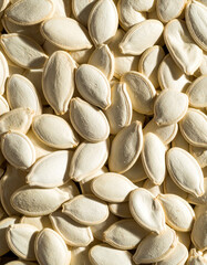 Pumpkin seeds still life photograph