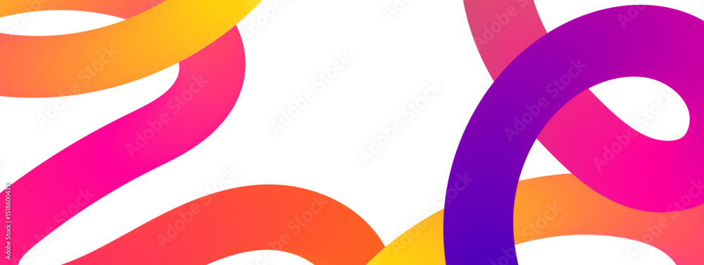 Poster set of vector graphic elements. abstract shapes with smooth wavy lines, bright colors and gradient t