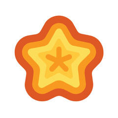 Abstract starburst design warm colors retro style