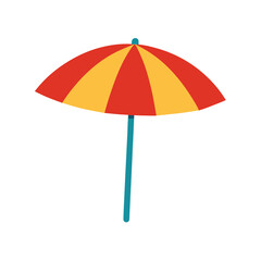 Obraz premium beach umbrella isolated on white