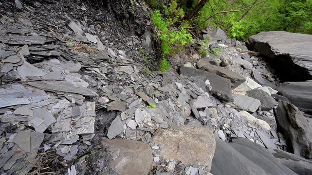 Cascade De La Muzelle in the Ecrins Mountains in the French Alps