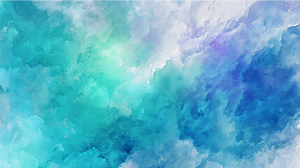 Fototapeta premium Sea generated AI watercolor background