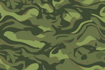 Abstract camouflage pattern olive green tones