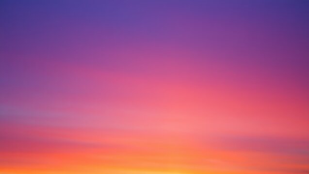 Vibrant sunset sky of purple pink and orange colors creating a beautiful horizon