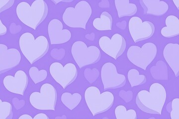 Purple hearts background seamless pattern design