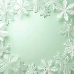 AI generated images of frozen christmas decoration, on a green background