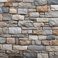Fototapeta premium Stone wall texture pattern material on white background