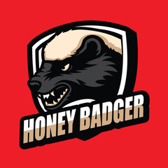 Angry Honey Badger Mascot Logo Design.eps