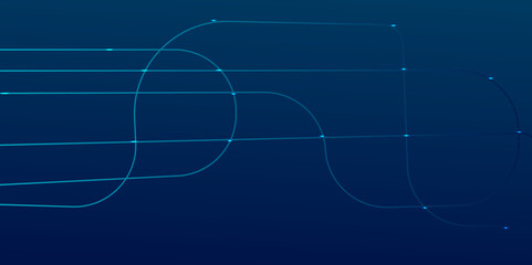 Obraz premium Abstract blue technology background, Hi tech digital connect, Minimalist Hex Digital Background Sci-Fi Hex Pattern Overlay. 