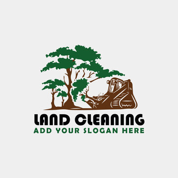 land cleaning logo design vector