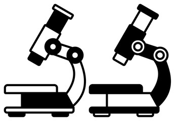 microscope icon, vector illustration, symbol, design logo template pictogram, for ui or ux isolated on white for mobile app, editable