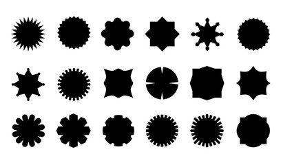 A series of vector frame labels. Shape design elements of special offers in retro colors, frame icons, black notes.