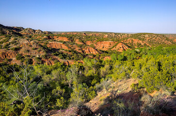 Scenic views surround the historic Dickens County Springs park. Dickens, Texas.