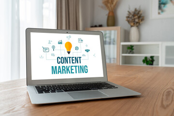 Fototapeta premium Content marketing for modish online business and e-commerce marketing strategy