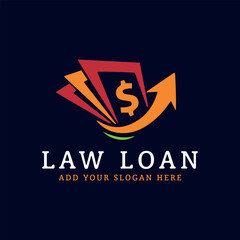 law firm loan logo design vector