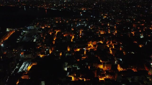 Aerial shot of beautiful fireworks in Bengaluru city after the Royal Challenger Bangalore (RCB) cricket team won the Indian Premier League (IPL) trophy 2025


