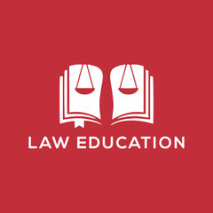 law education logo design vector