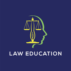 law education logo design vector