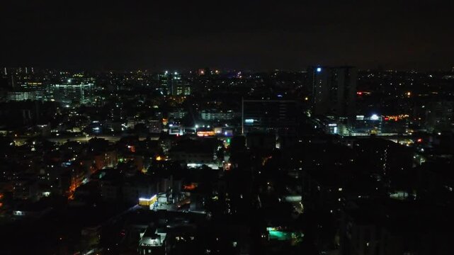 Aerial shot of beautiful fireworks in Bengaluru city after the Royal Challenger Bangalore (RCB) cricket team won the Indian Premier League (IPL) trophy 2025


