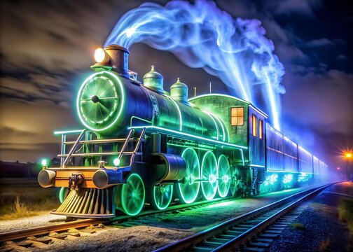 Glowing Ghost Train