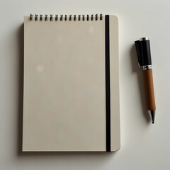 single Notebook on white background