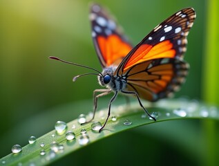 Obraz premium macro photography of insects, butterfly