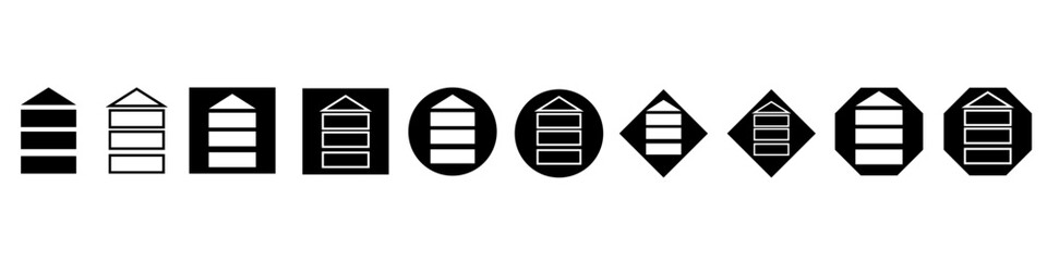 Up arrow vector icon set. scroll illustration sign collection. Direction symbol or logo.