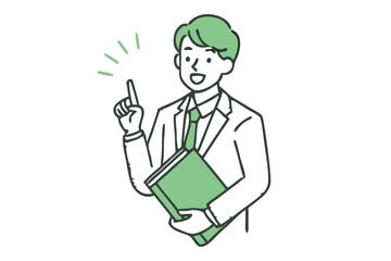 A Business man and woman in suit emphasizing a point. Office Workers Holding Documents, Pointing, and Waving for Corporate Presentation and Business Concept Design.