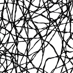 Black wire background texture isolate on white background