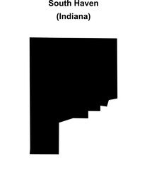 South Haven (Indiana) blank outline map