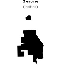 Syracuse (Indiana) blank outline map