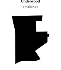 Underwood (Indiana) blank outline map
