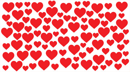 red hearts background