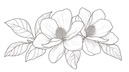 Obraz premium Elegant Magnolia Floral Design