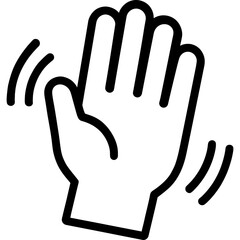 Obraz premium Minimal vector hand wave design